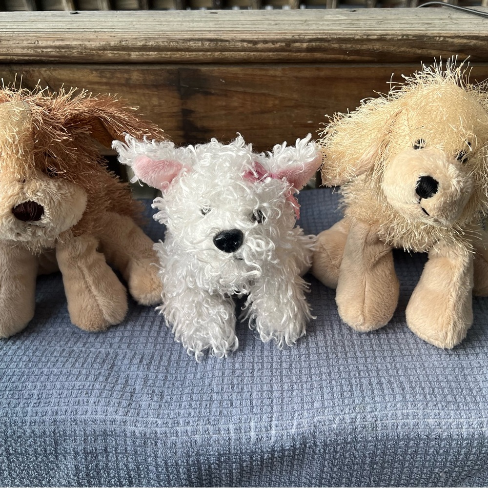 Bundle of 3 Webkinz Dogs - Cocker Spaniel, White Terrier & Golden Retriever